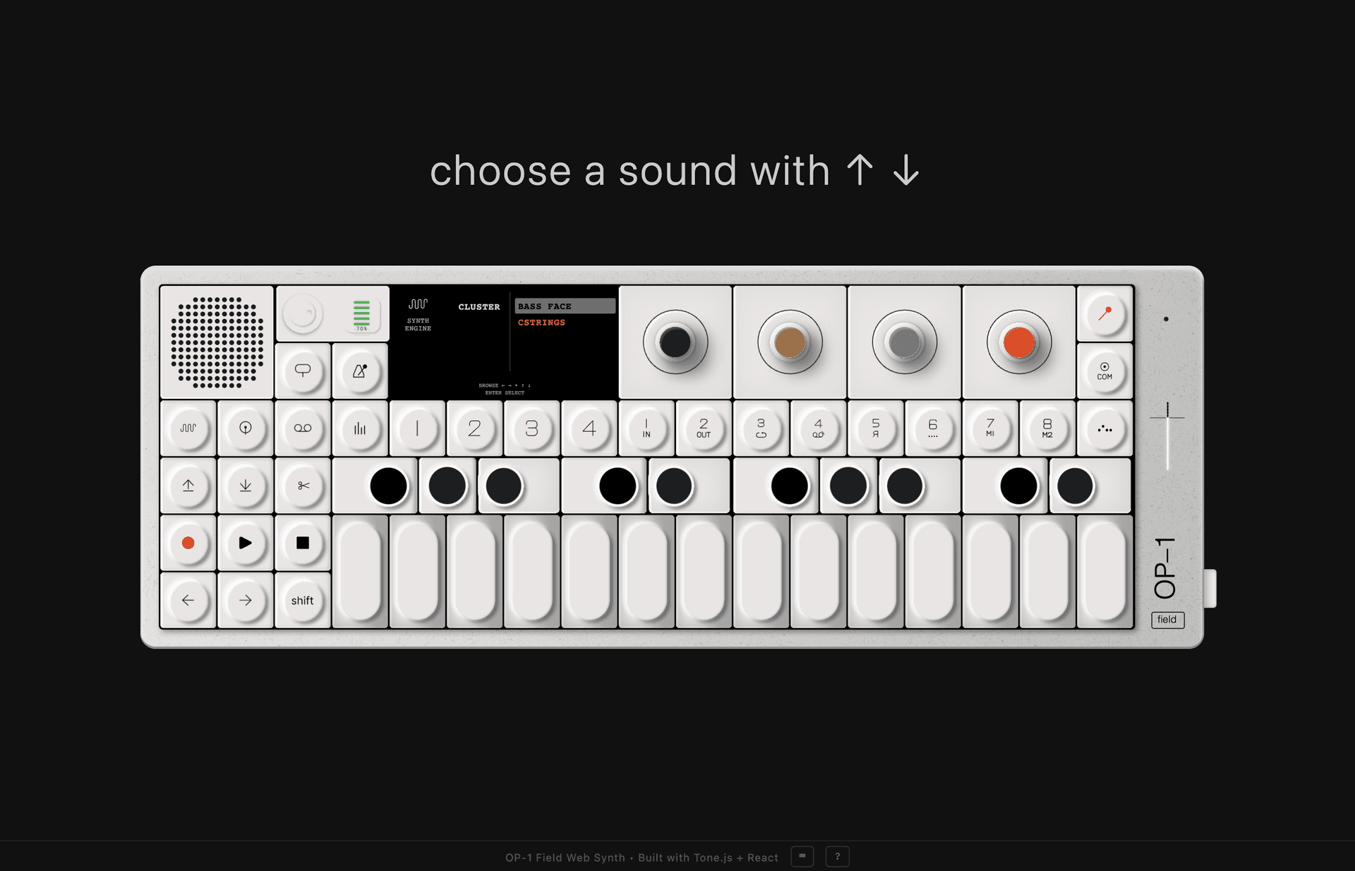 OP-1 Field Cluster Engine — web recreation